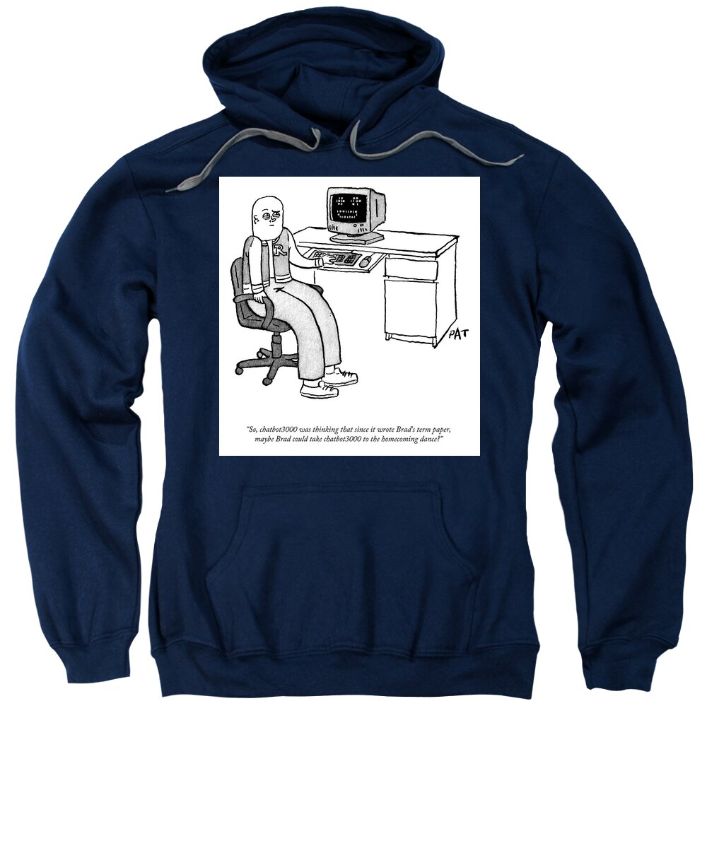 “so Sweatshirt featuring the drawing The Homecoming Dance by Patrick McKelvie