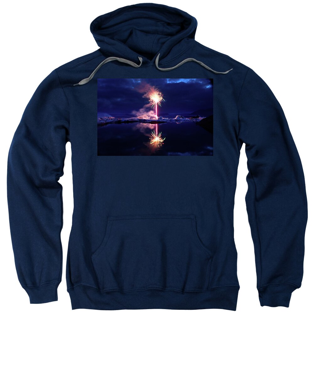 Fireworks Sweatshirt featuring the photograph The ice candle by Christopher Mathews