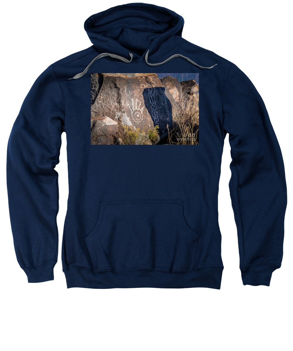 Ancient Sweatshirt featuring the photograph Three Rivers Petroglyphs #25 by Blake Webster