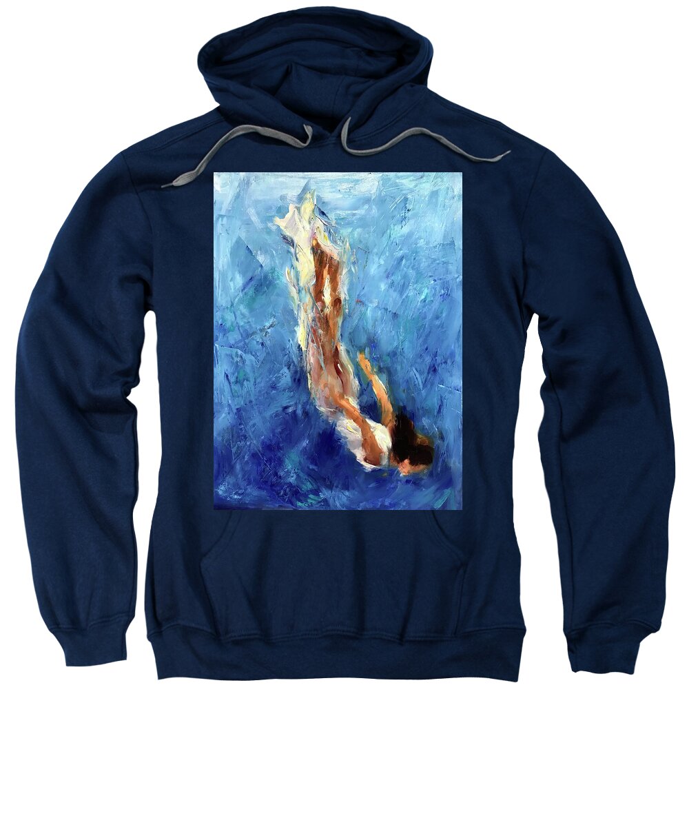 Figurative Sweatshirt featuring the painting Transcendence by Ashlee Trcka