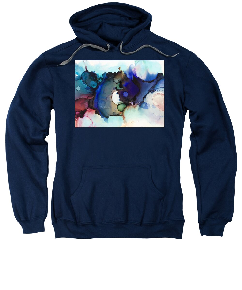 Abstract Art Sweatshirt featuring the painting Urban clouds II by Eric Fischer