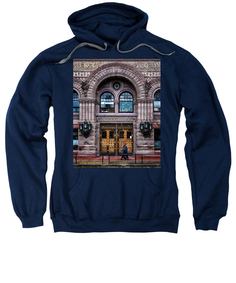 Architecture Sweatshirt featuring the photograph Urban Winter by Dee Potter