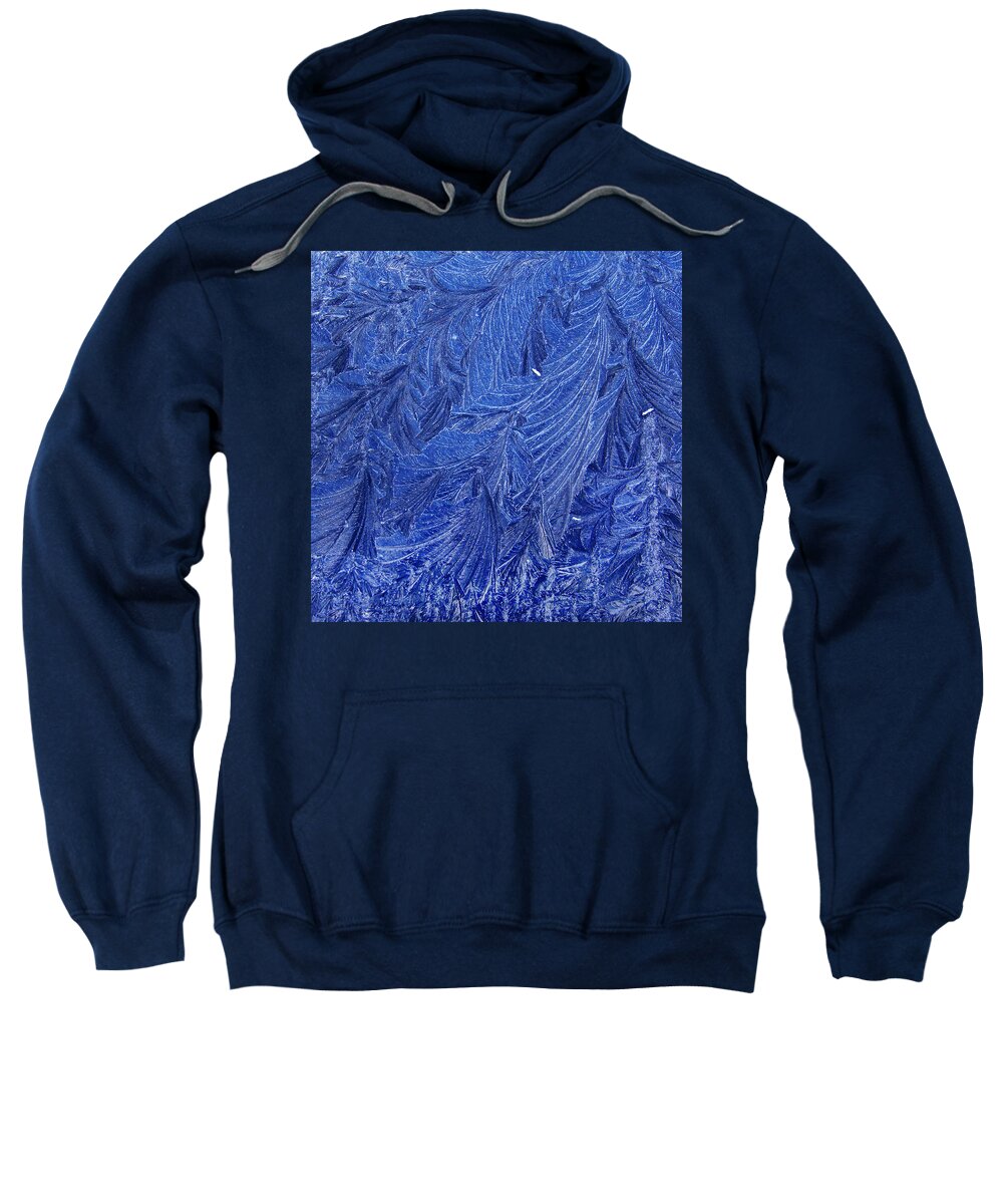 Winter Sweatshirt featuring the painting Winter Hue Of Frozen Blue by World Art Collective