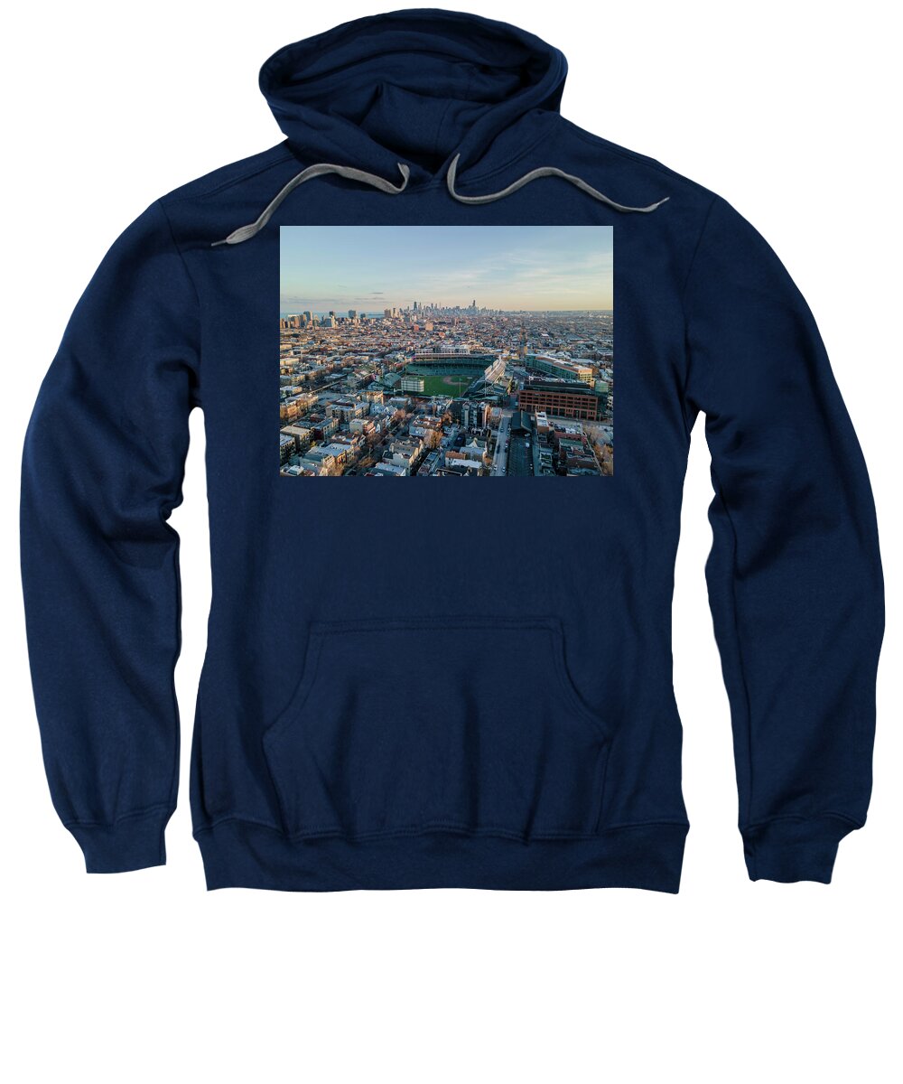 Chicago Sweatshirt featuring the photograph Chicago Cubs Wrigley Field 2 by Bobby K