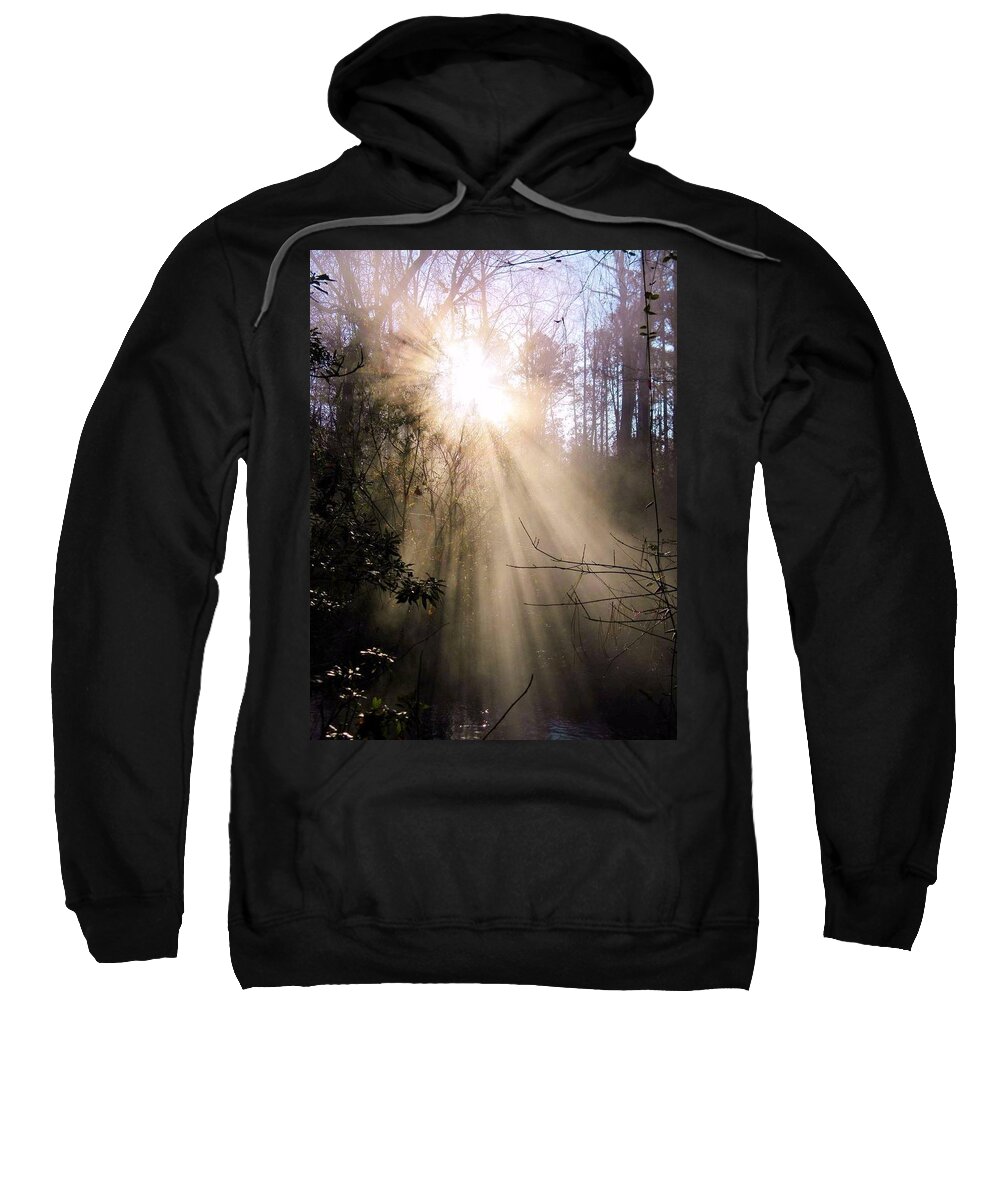Postcard Sweatshirt featuring the digital art Sunrise Of Faith Windows From Heaven by Matthew Seufer