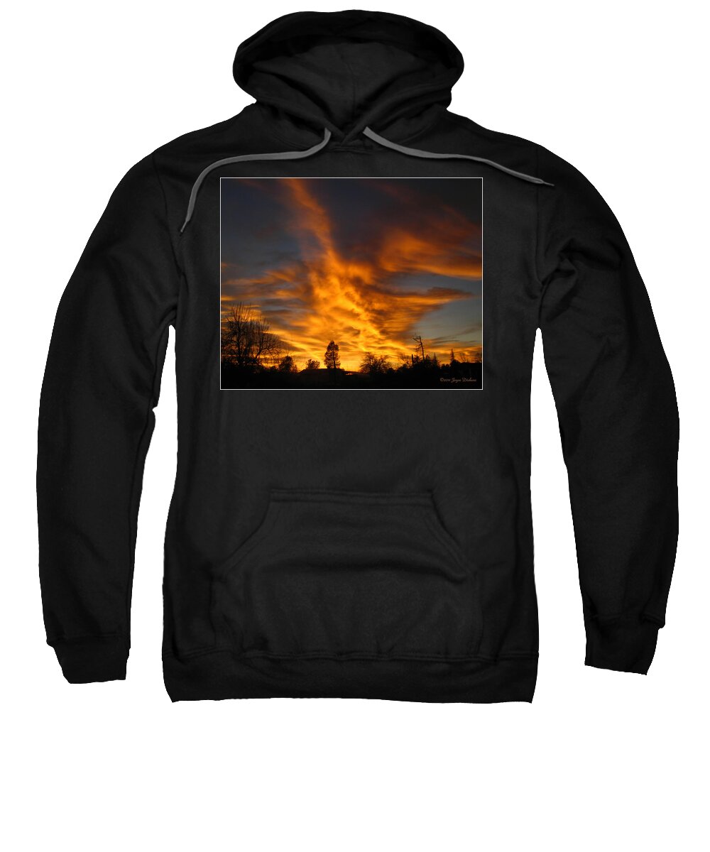 Sunset Sweatshirt featuring the photograph 02 05 11 Sunset Two by Joyce Dickens
