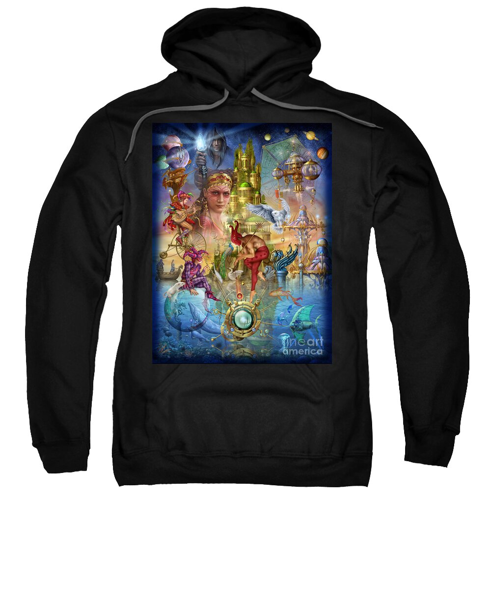 Ciro Marchetti Sweatshirt featuring the digital art Fantasy Island #1 by MGL Meiklejohn Graphics Licensing