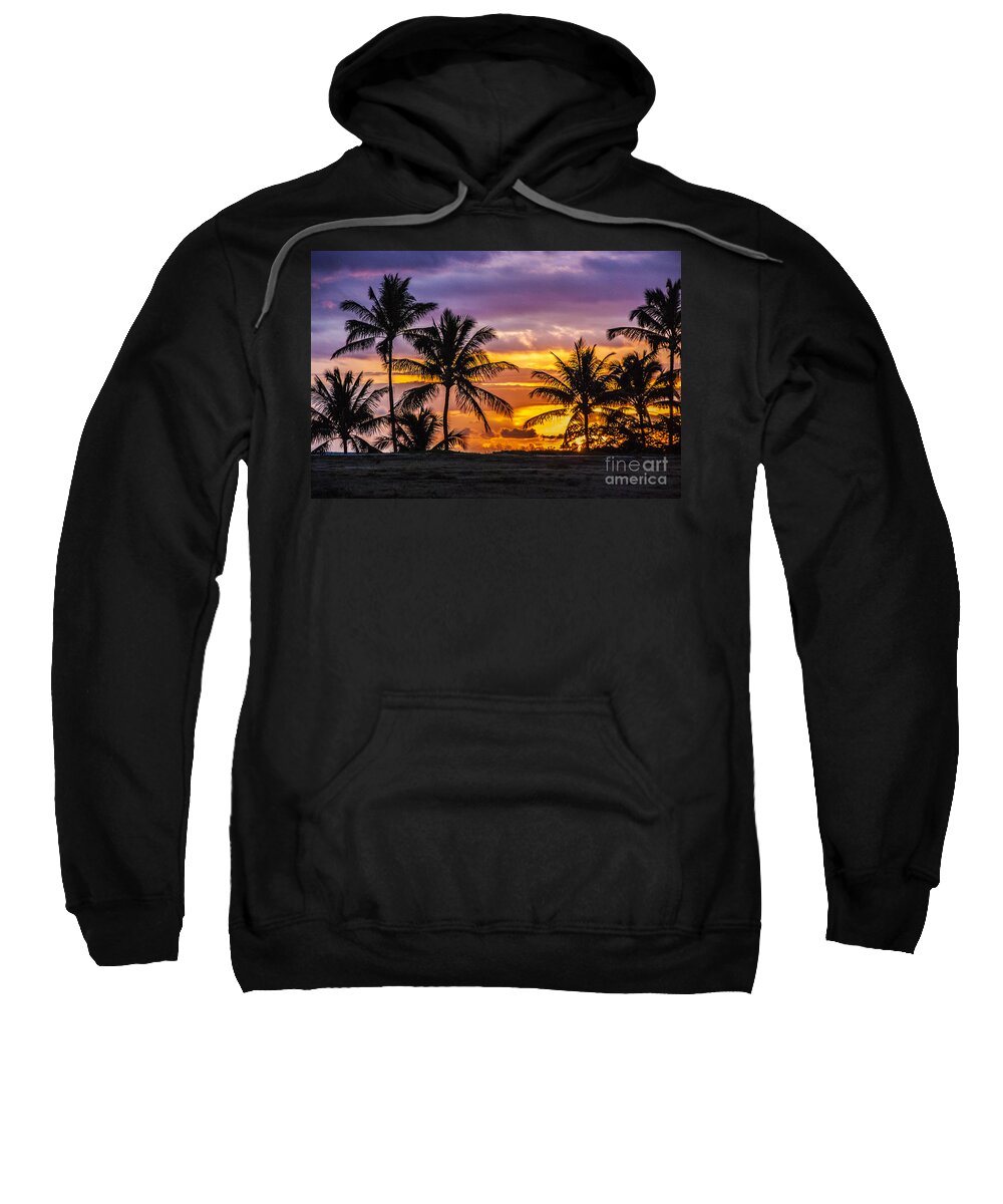 Beach Sweatshirt featuring the photograph Hawaiian Sunset #1 by Juli Scalzi