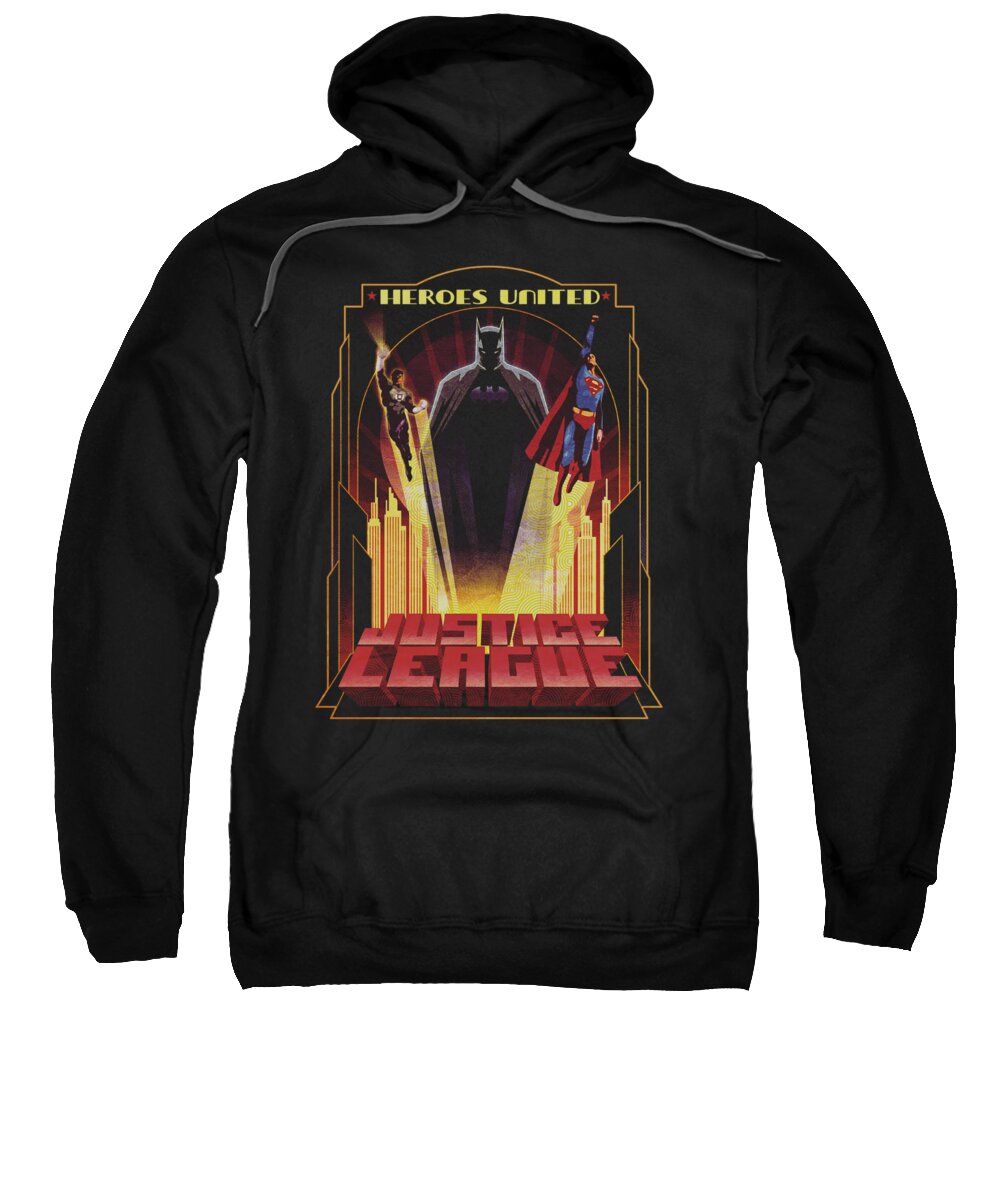 Justice League Of America Sweatshirt featuring the digital art Jla - Heroes United by Brand A