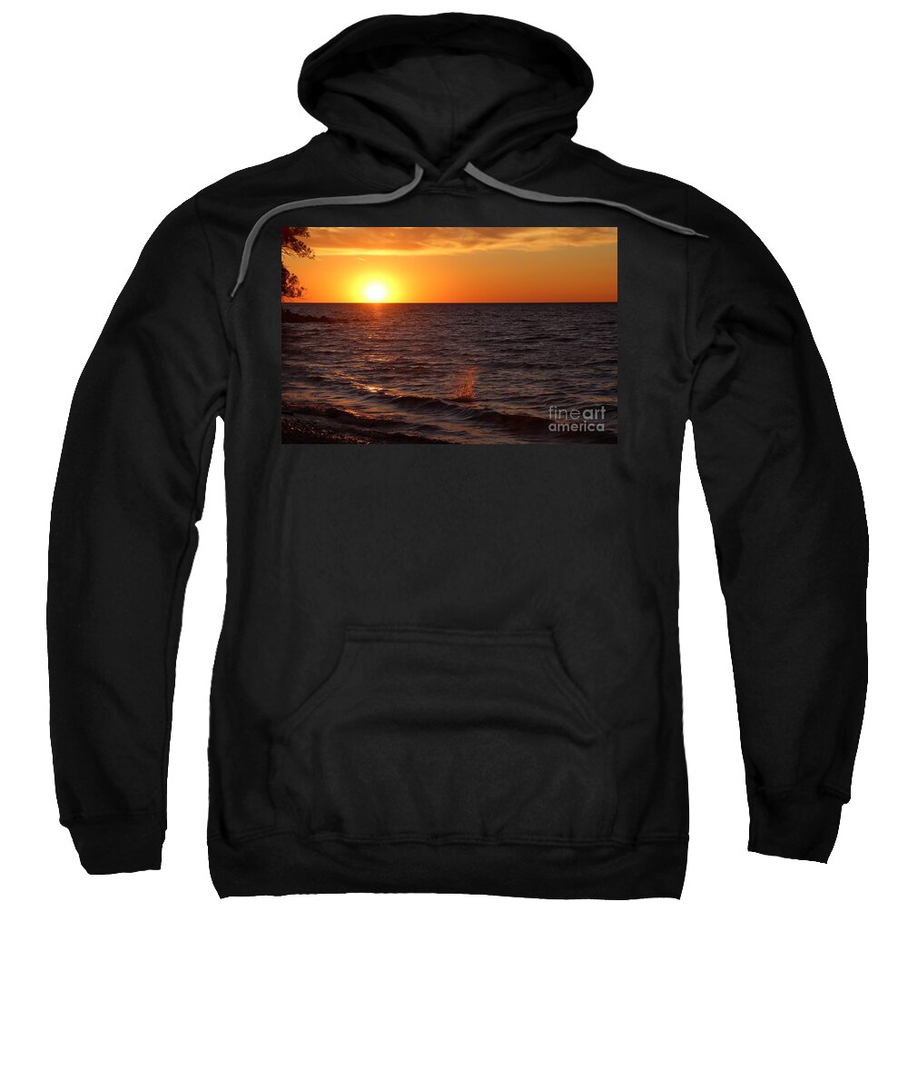 Water Sweatshirt featuring the photograph Lake Ontario Sunset #1 by Jemmy Archer