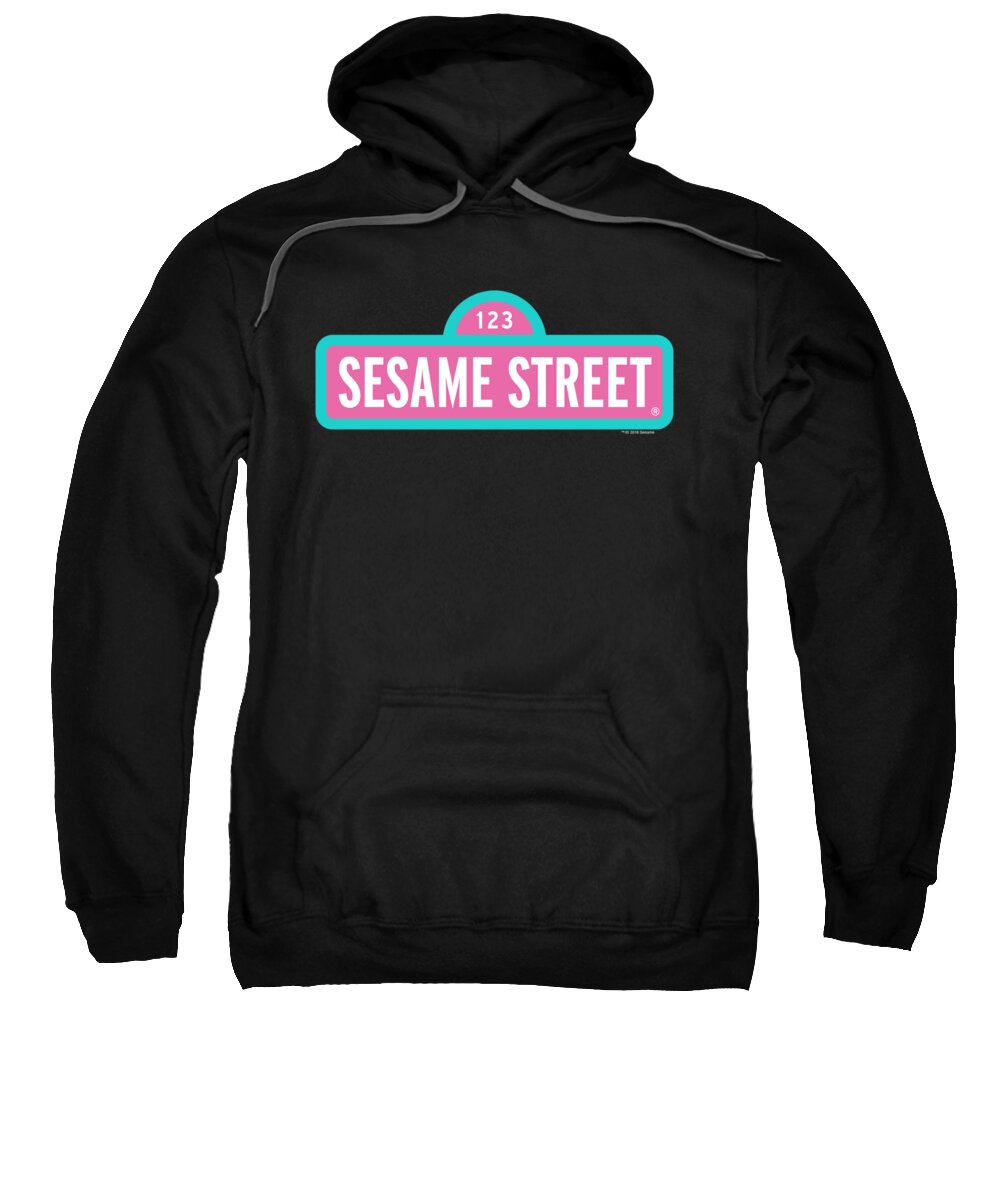  Sweatshirt featuring the digital art Sesame Street - Alt Logo #1 by Brand A
