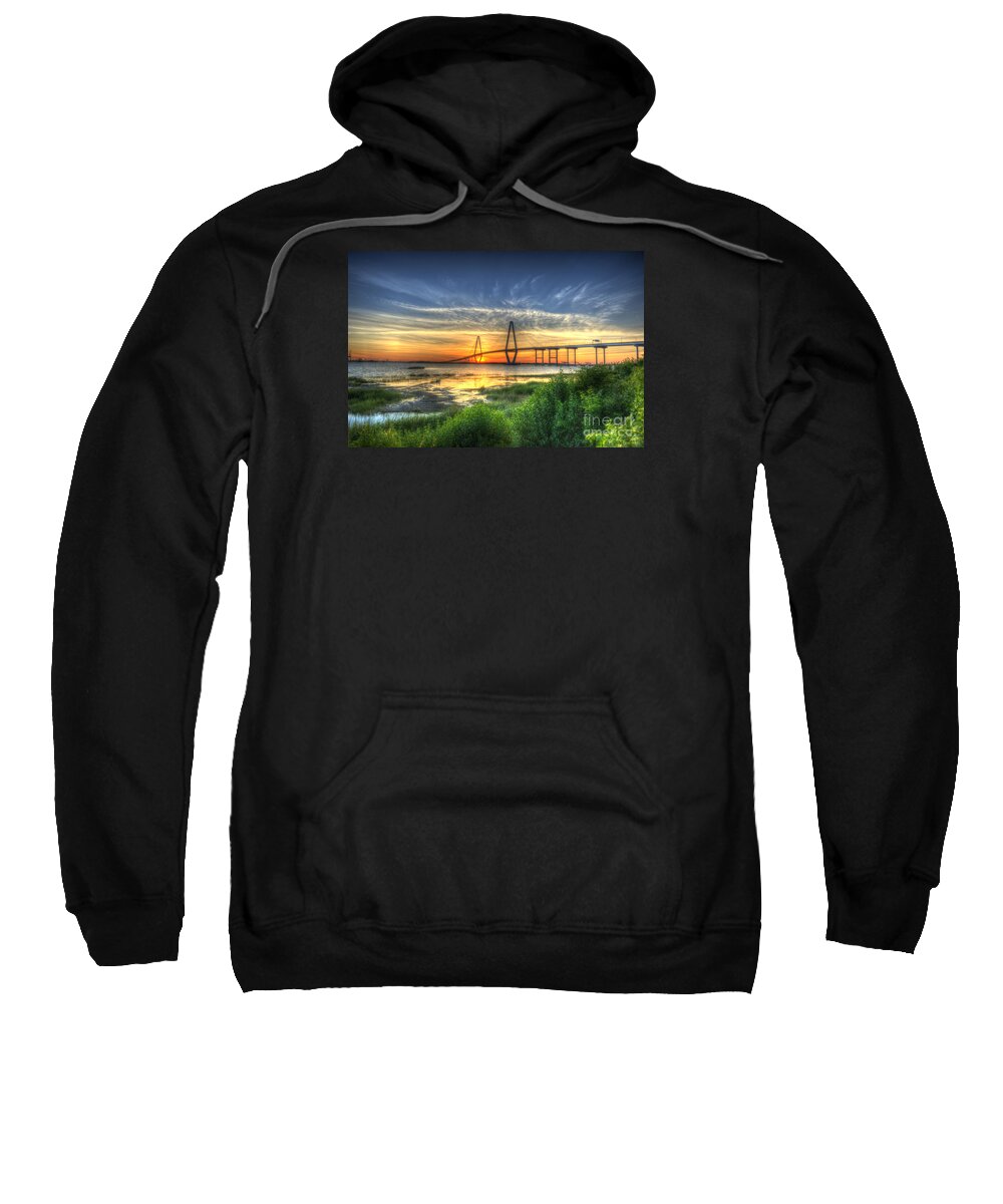 Arthur Ravenel Jr. Sweatshirt featuring the photograph Lowcountry Sunset by Dale Powell