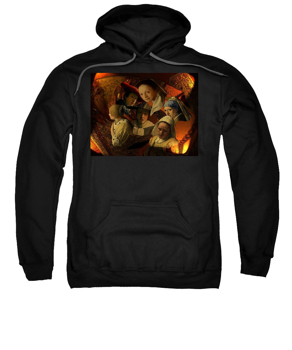 17th-century Sweatshirt featuring the digital art 17th Century Maidens by Tristan Armstrong