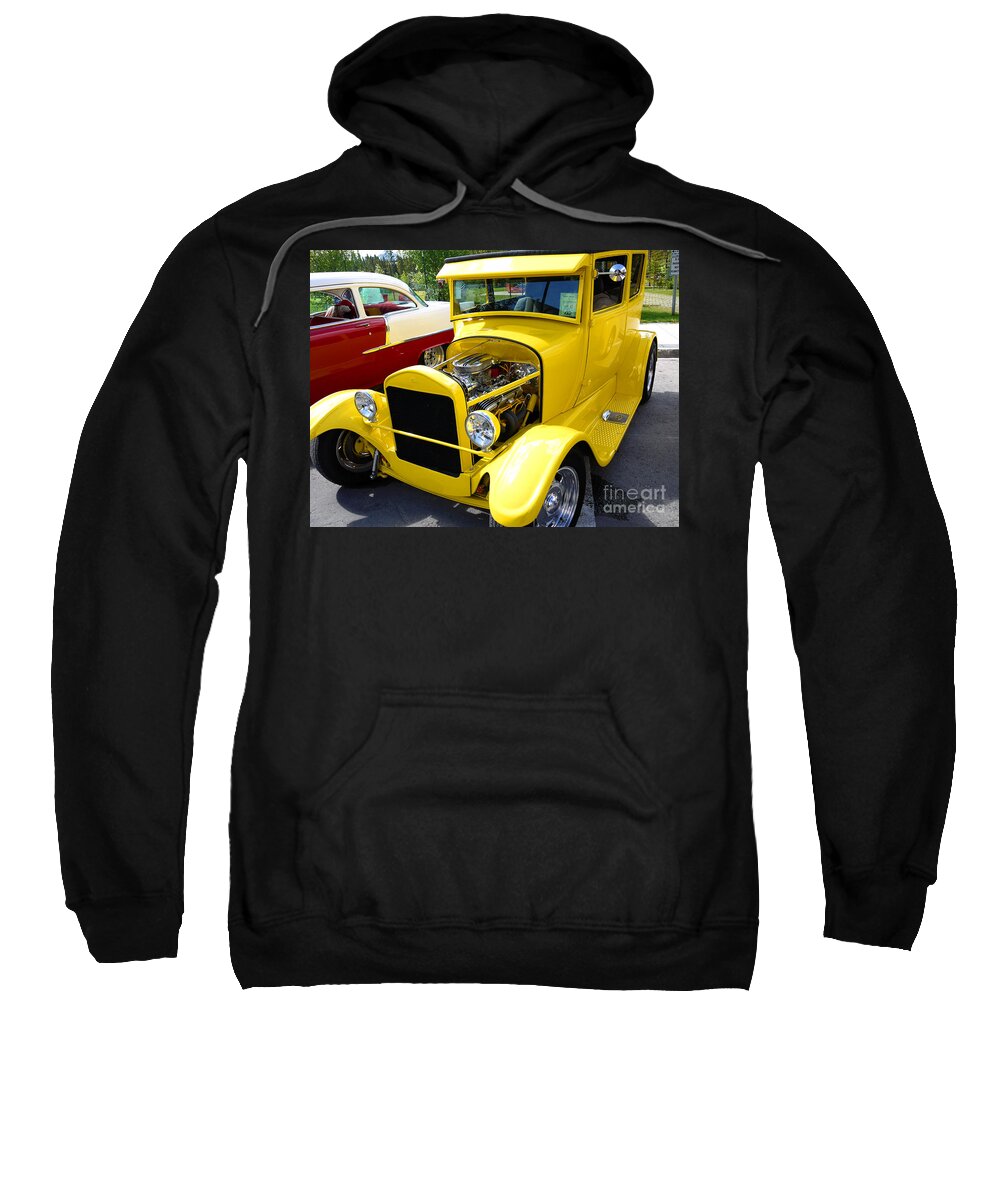 Vintage Sweatshirt featuring the photograph 1927 Ford Sedan with bags of style by Brenda Kean