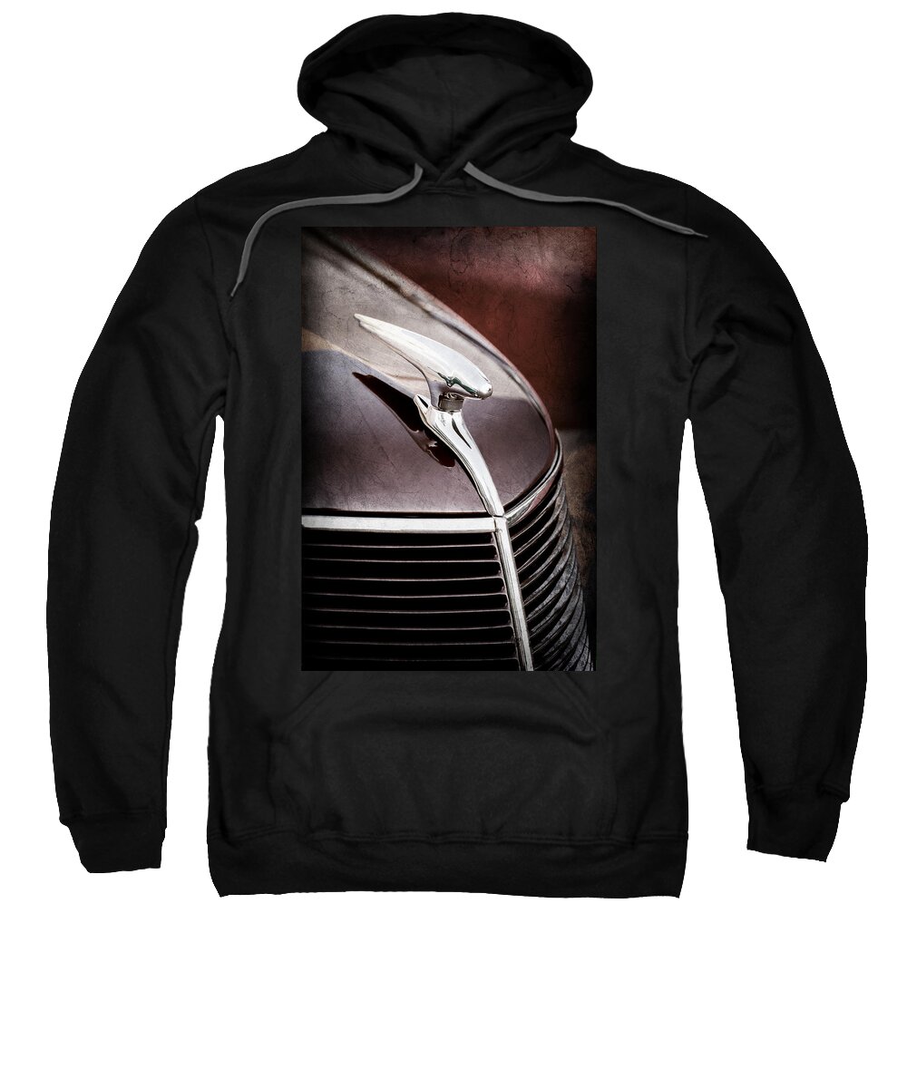 1937 Ford Hood Ornament Sweatshirt featuring the photograph 1937 Ford Hood Ornament #2 by Jill Reger