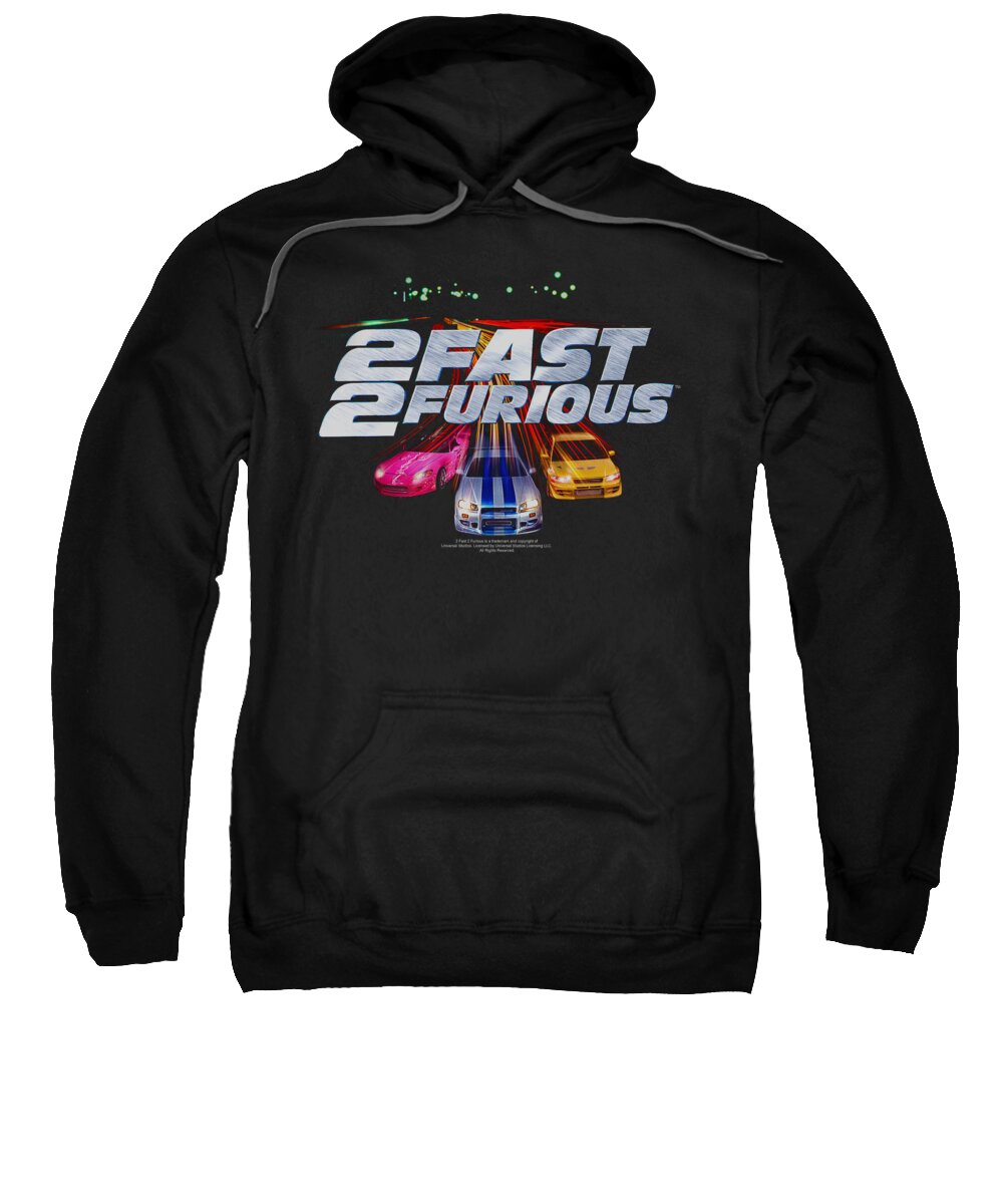 2 Fast 2 Furious Sweatshirt featuring the digital art 2 Fast 2 Furious - Logo by Brand A