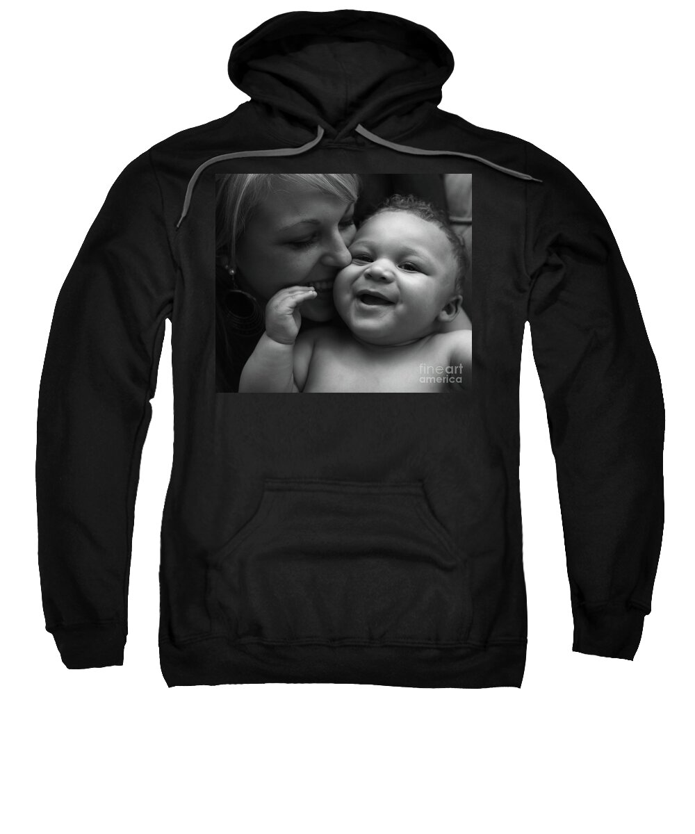 Black And White Sweatshirt featuring the photograph Joy by Nadine Rippelmeyer