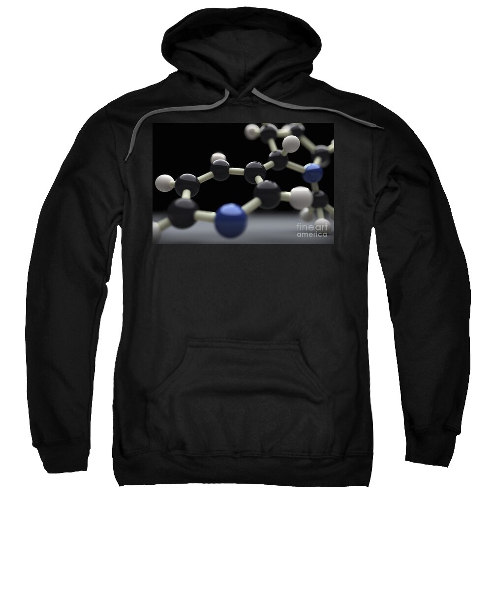Molecular Model Sweatshirt featuring the photograph Nicotine Molecular Structure Model #2 by Science Picture Co