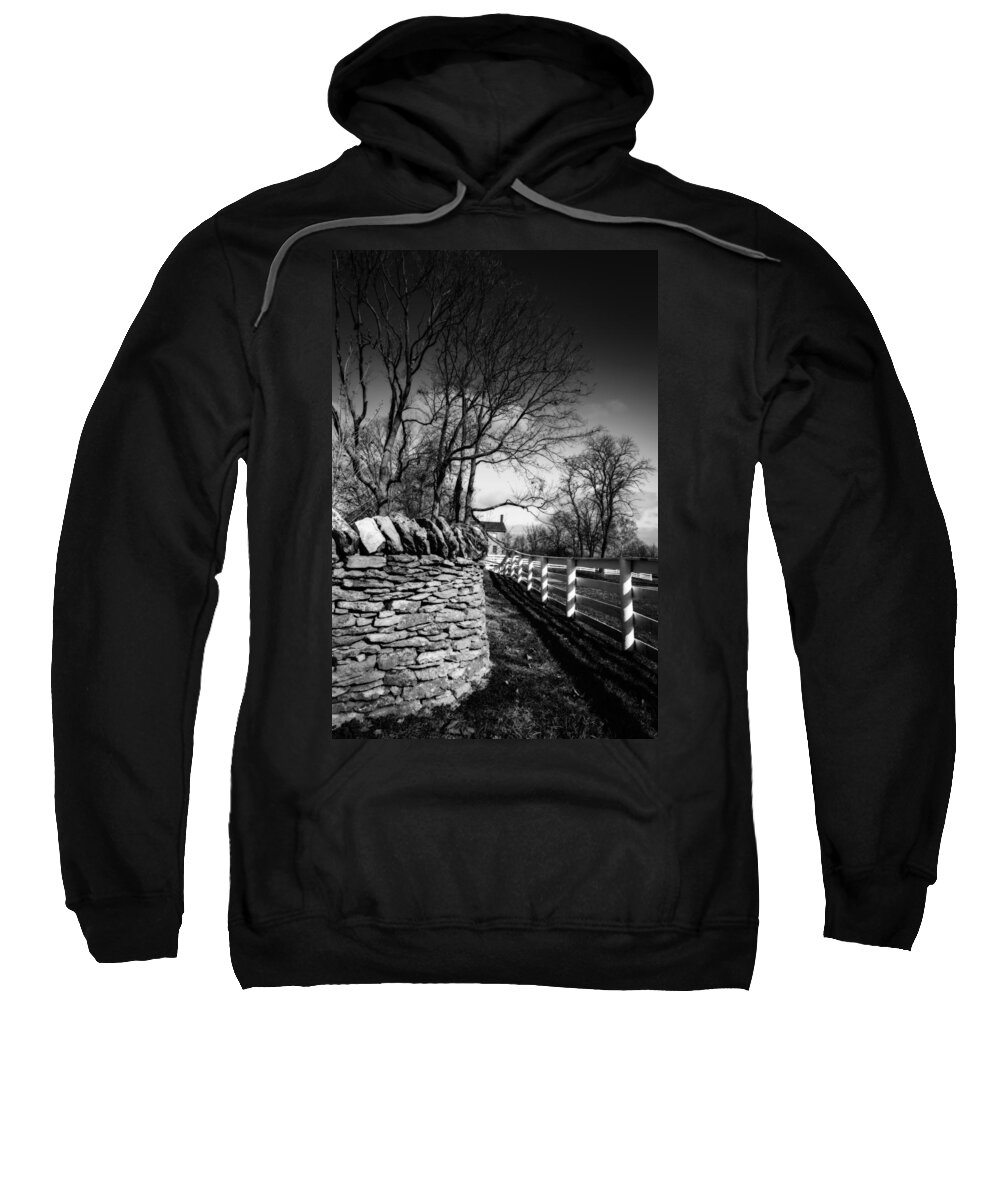 Fences Sweatshirt featuring the photograph Two fences #3 by Alexey Stiop