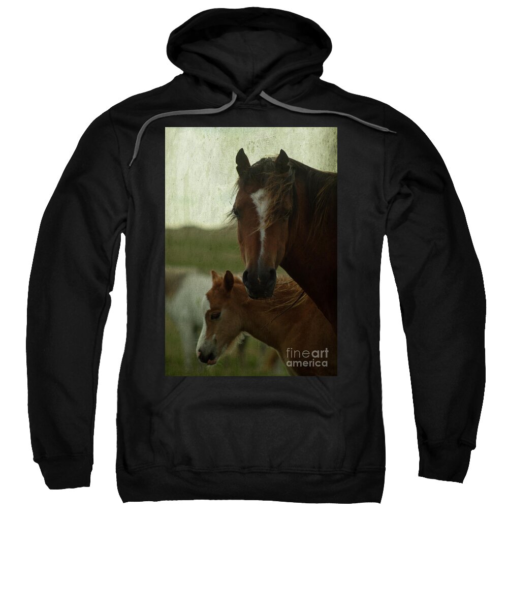 Horse Sweatshirt featuring the photograph Horses #7 by Ang El