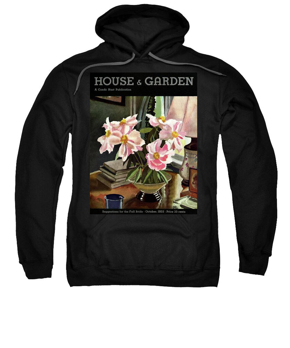 Illustration Sweatshirt featuring the photograph A House And Garden Cover Of Rhododendrons by David Payne