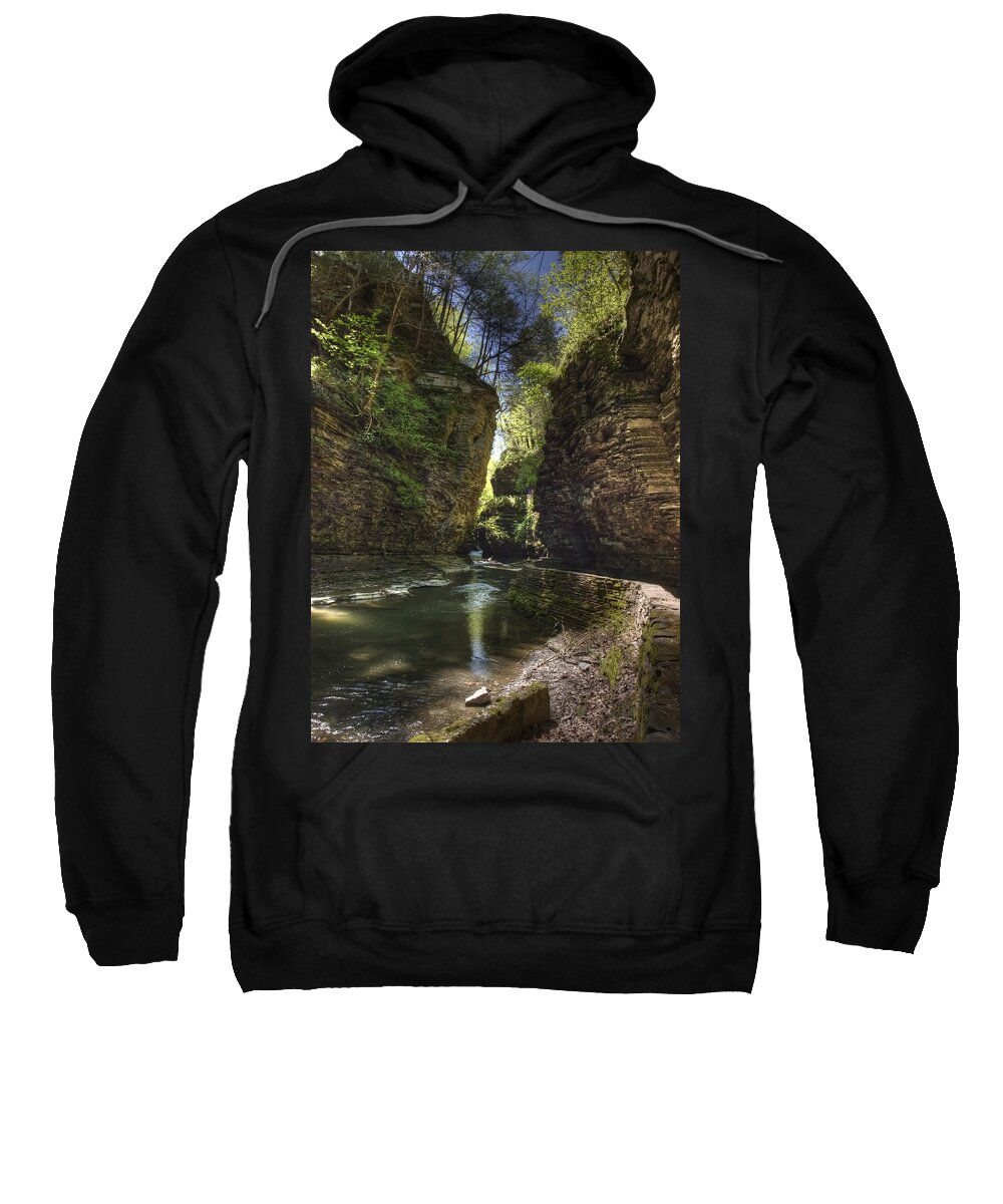 Watkins Glen Sweatshirt featuring the photograph A Moment of Stillness by Joshua House