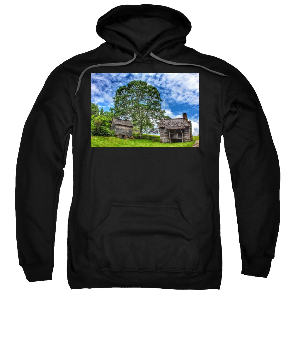 Brinegar Cabin Sweatshirt featuring the photograph A Trip Back In Time by Chris Berrier
