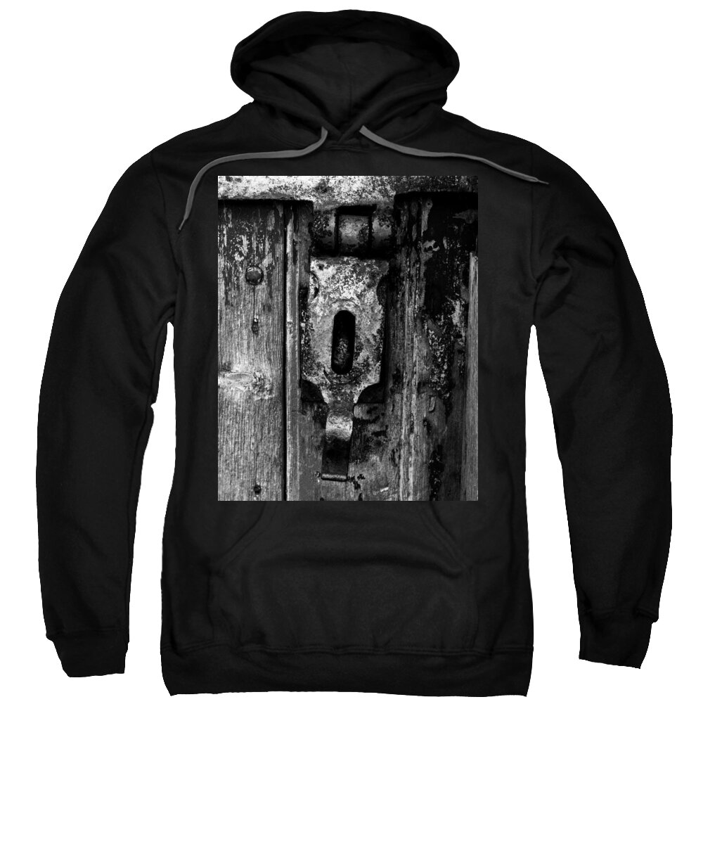 Lock Sweatshirt featuring the photograph Aged Lock by Mark Callanan