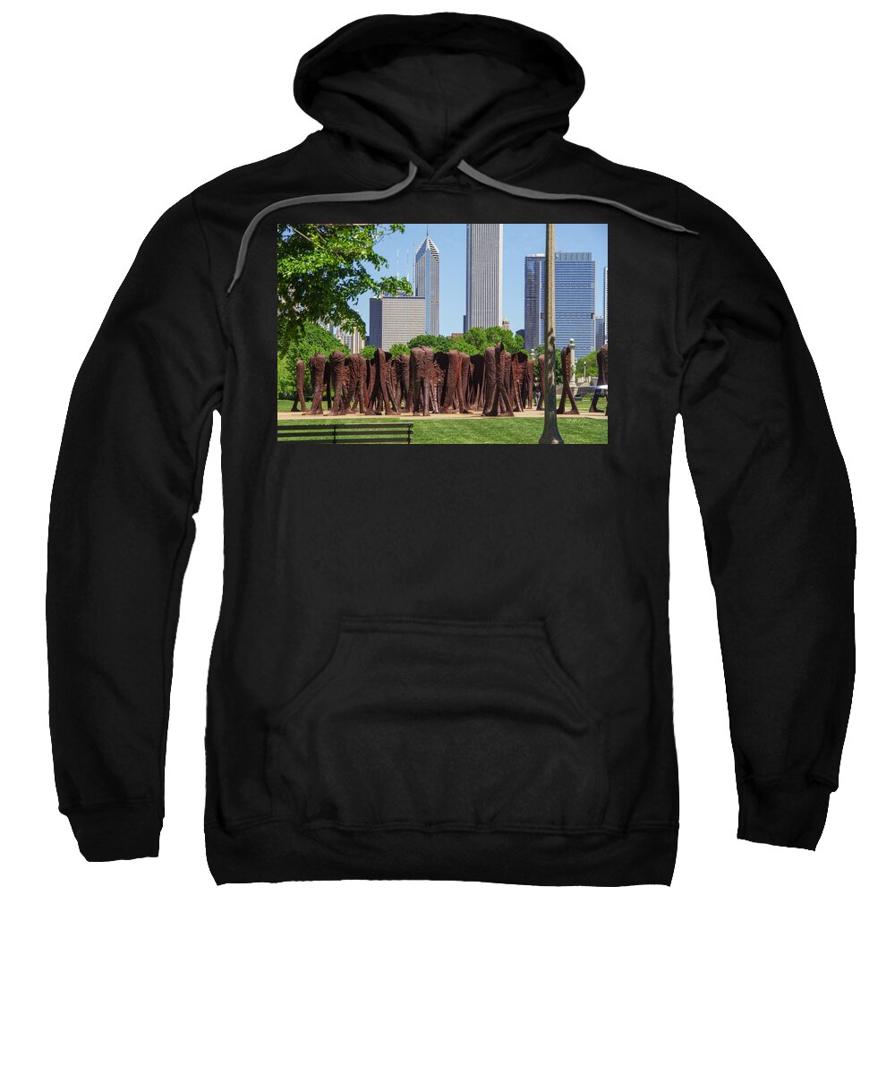 Chicago Sweatshirt featuring the photograph Agora - Walking Legs by Will Wagner