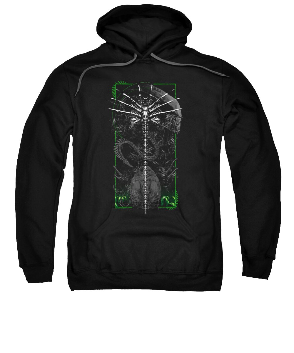  Sweatshirt featuring the digital art Alien - Facehugger by Brand A