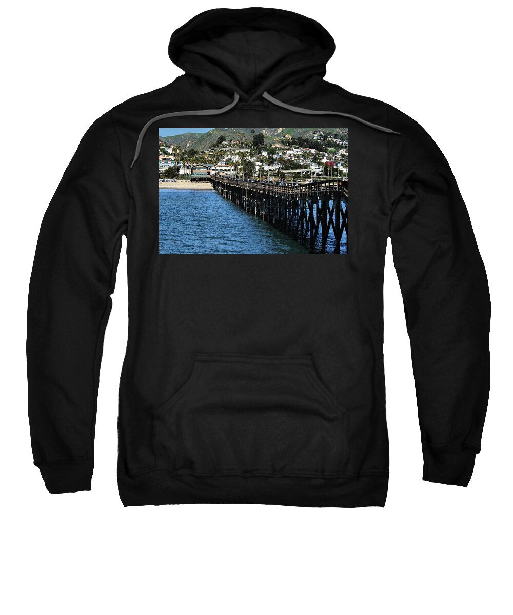 Ventura Sweatshirt featuring the photograph Along The Pier by Michael Gordon
