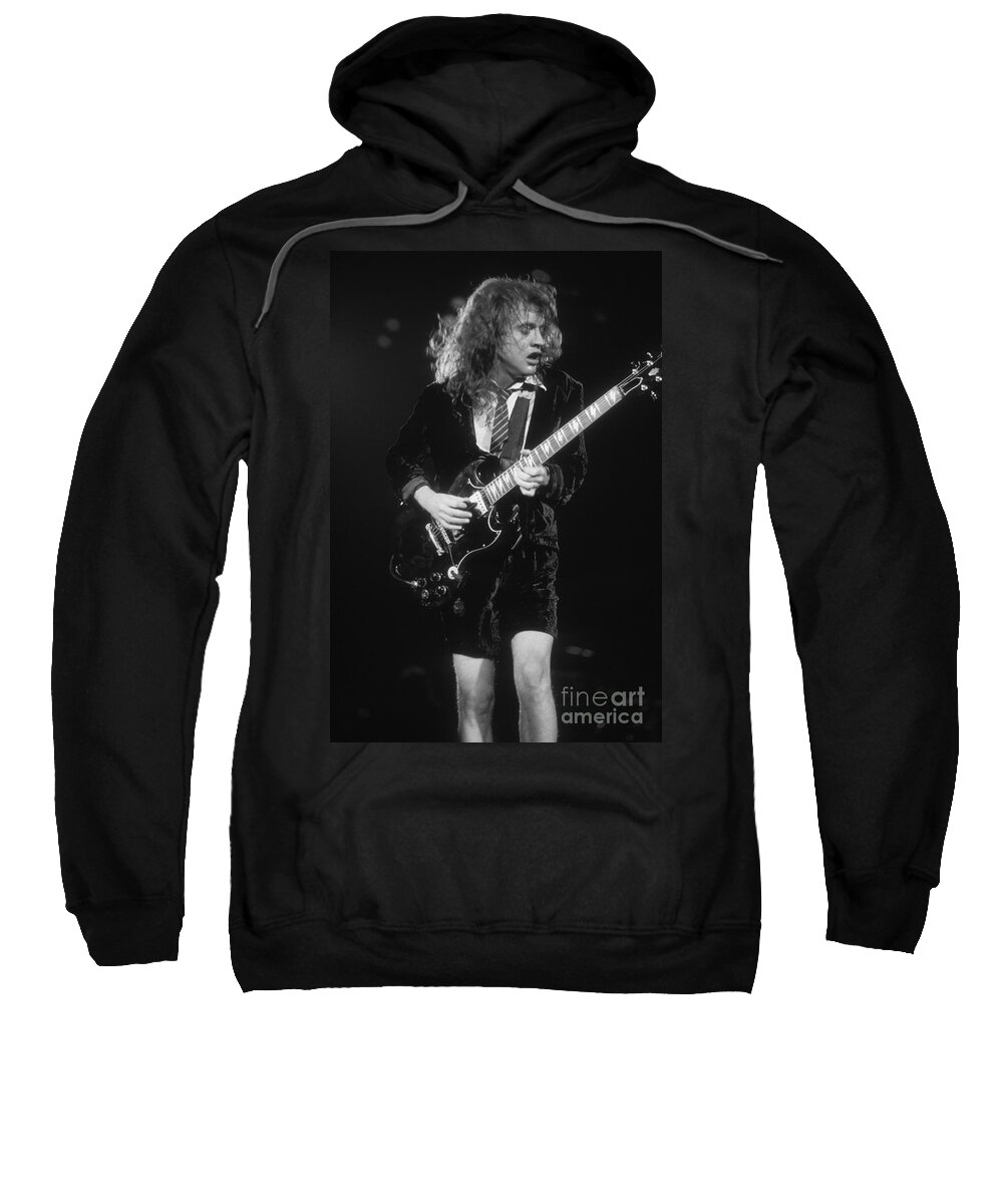 Angus Young Sweatshirt featuring the photograph Angus Young by David Plastik