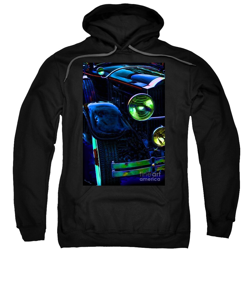 Car Sweatshirt featuring the photograph Antique Rolls Royce Car Abstract by Alicia Hollinger
