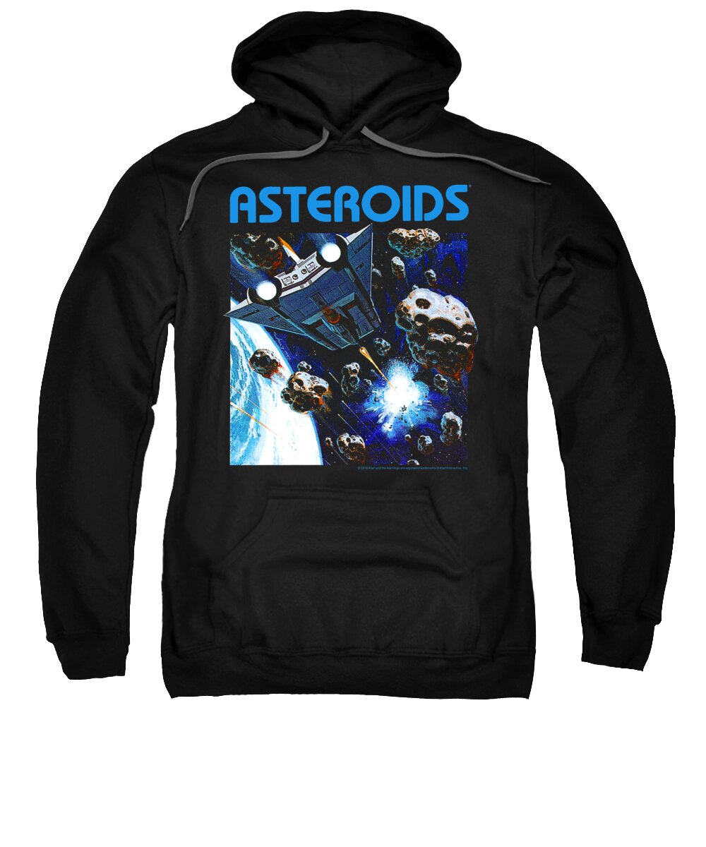  Sweatshirt featuring the digital art Atari - 2600 Asteroids by Brand A