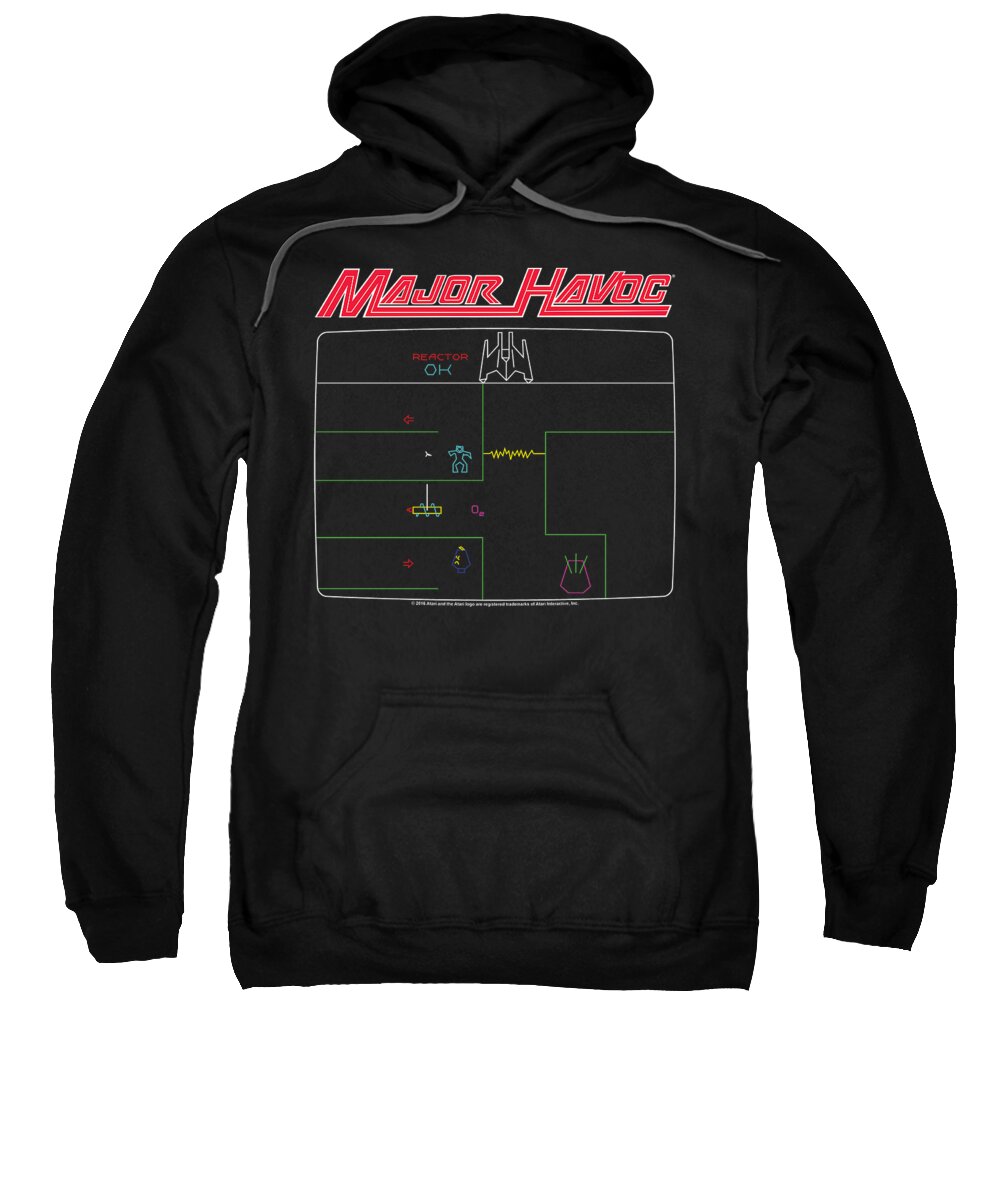  Sweatshirt featuring the digital art Atari - Major Havoc Screen by Brand A