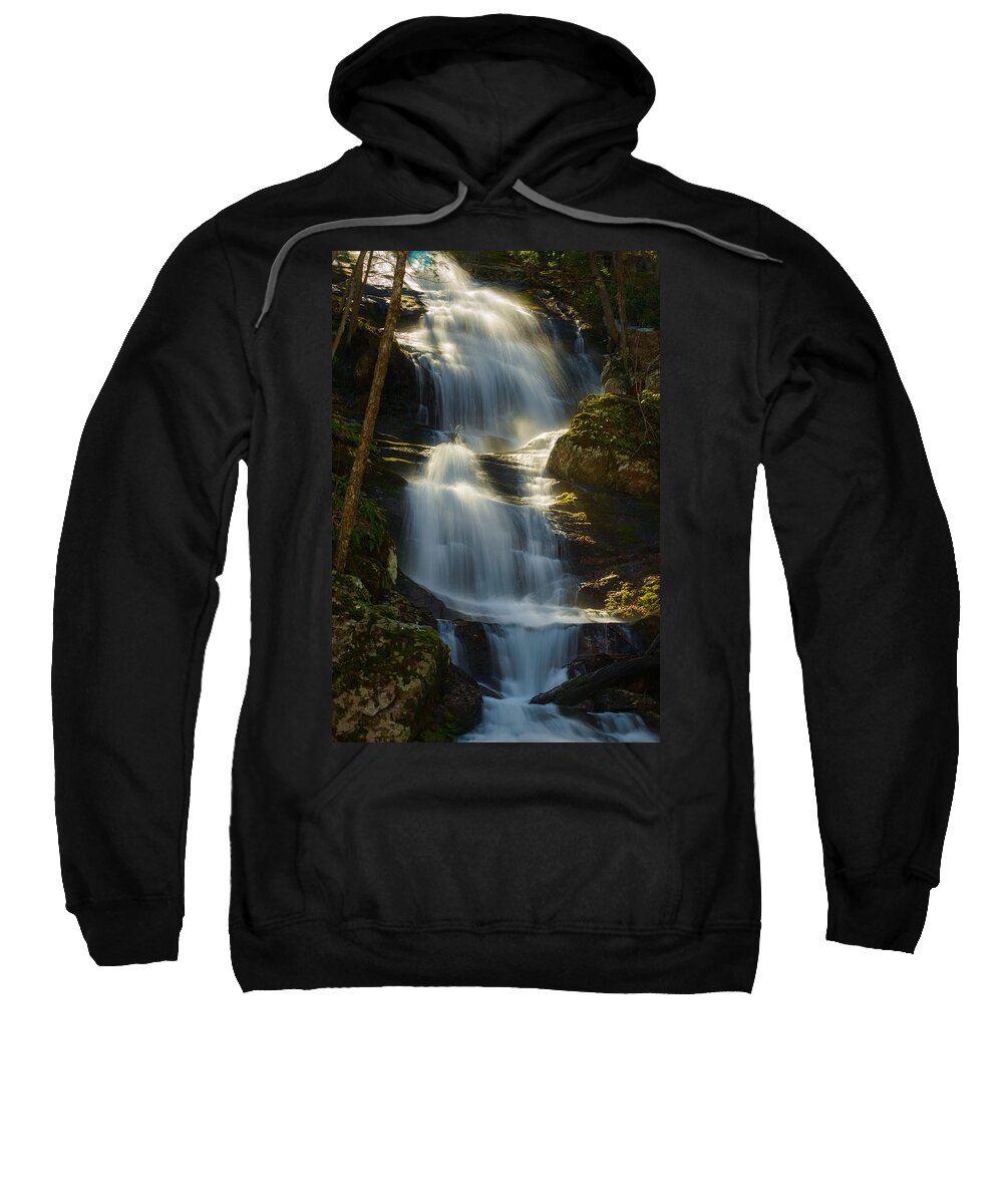 Buttermilk Falls Sweatshirt featuring the photograph Backlit Buttermilk by Mark Rogers