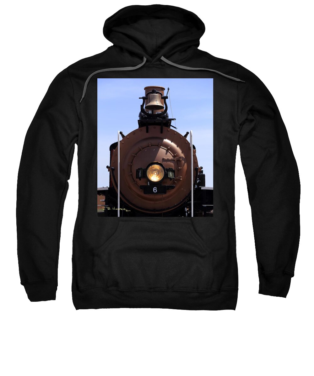 Baldwin Sweatshirt featuring the photograph Baldwin Locomotive Engine 6 by R B Harper