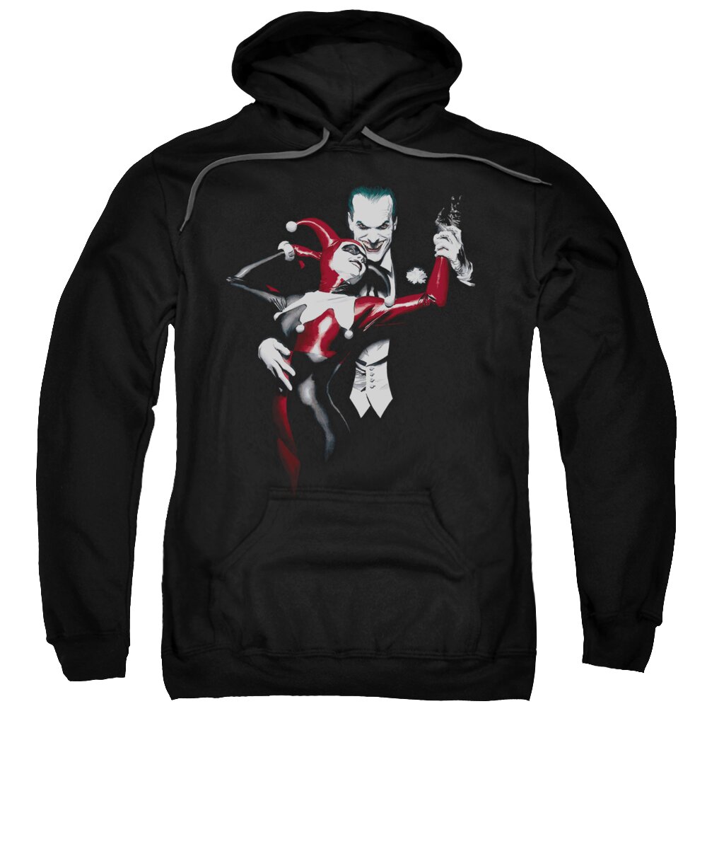  Sweatshirt featuring the digital art Batman - Harley And Joker by Brand A