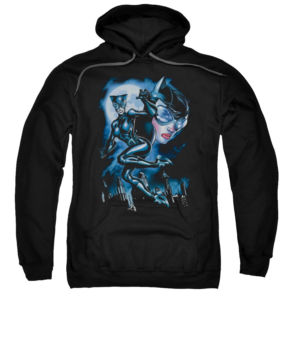 Sweatshirt featuring the digital art Batman - Moonlight Cat by Brand A