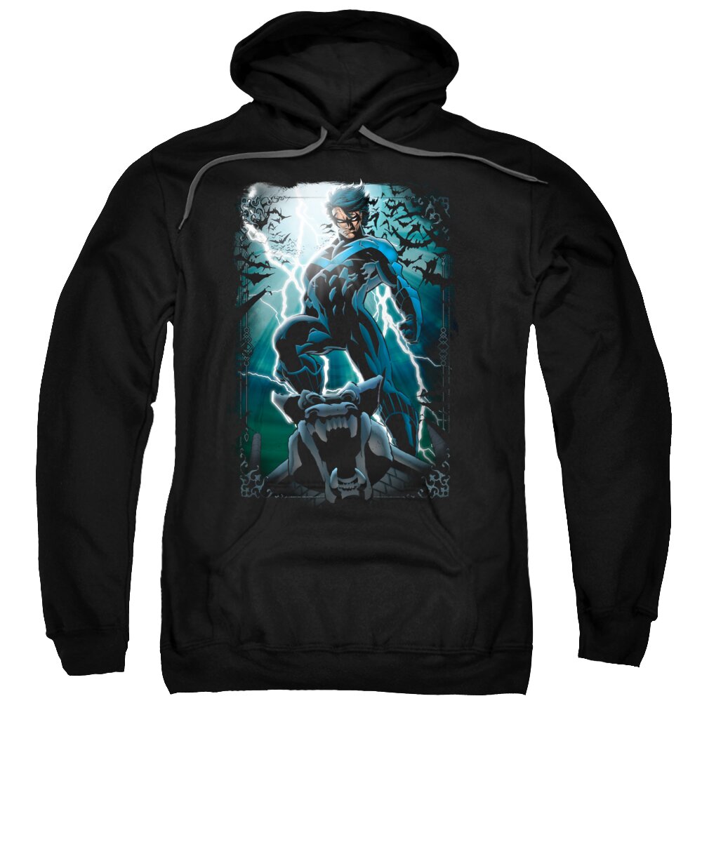  Sweatshirt featuring the digital art Batman - Night Light by Brand A