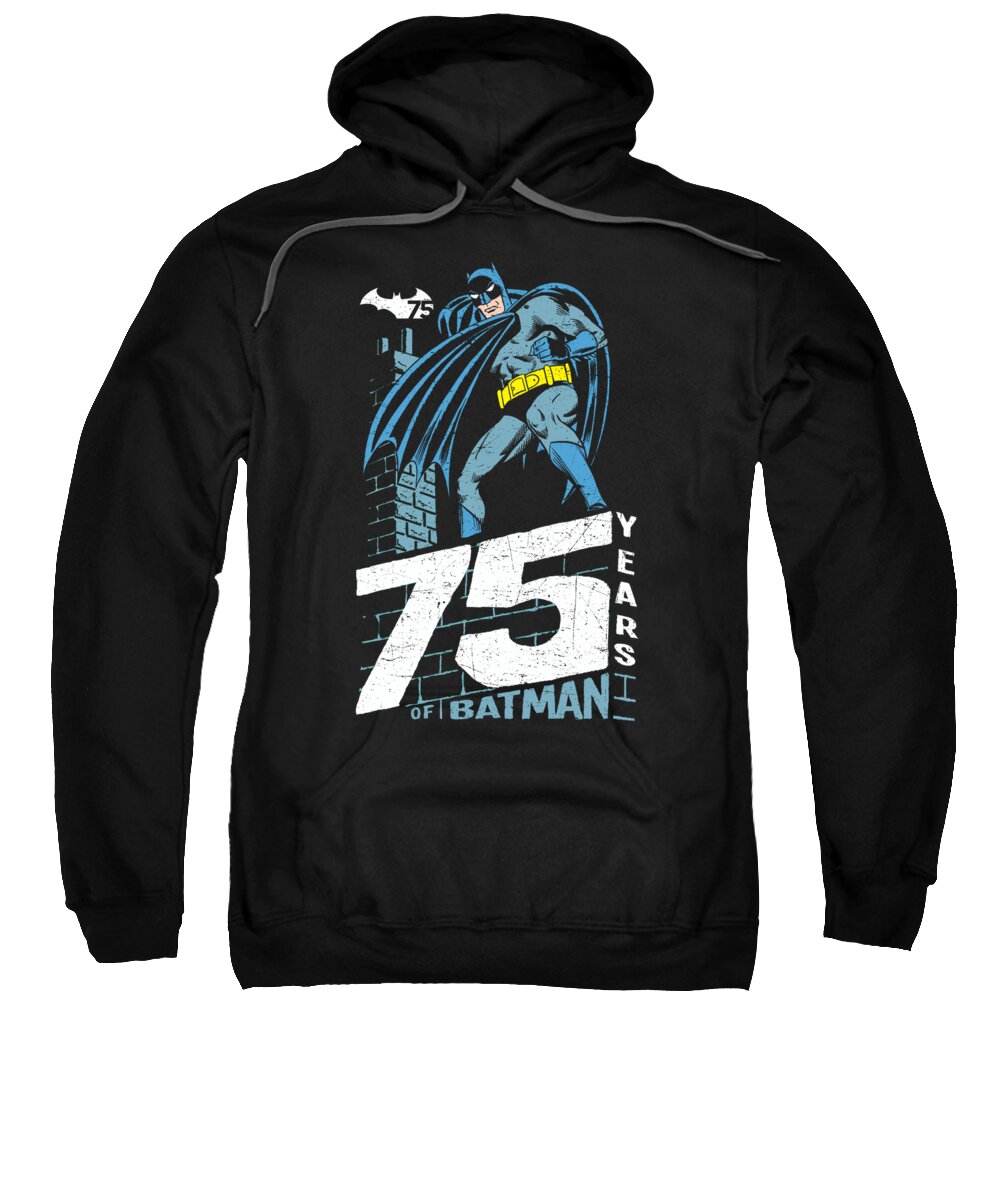  Sweatshirt featuring the digital art Batman - Rooftop by Brand A