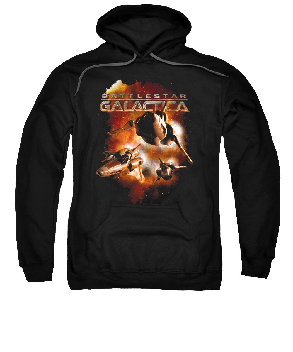  Sweatshirt featuring the digital art Battlestar Galactica (new) - Vipers Stretch by Brand A