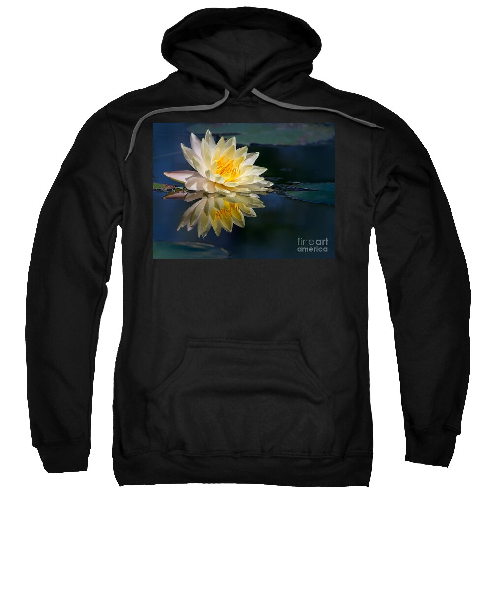 Landscape Sweatshirt featuring the photograph Beautiful Water Lily Reflection by Sabrina L Ryan