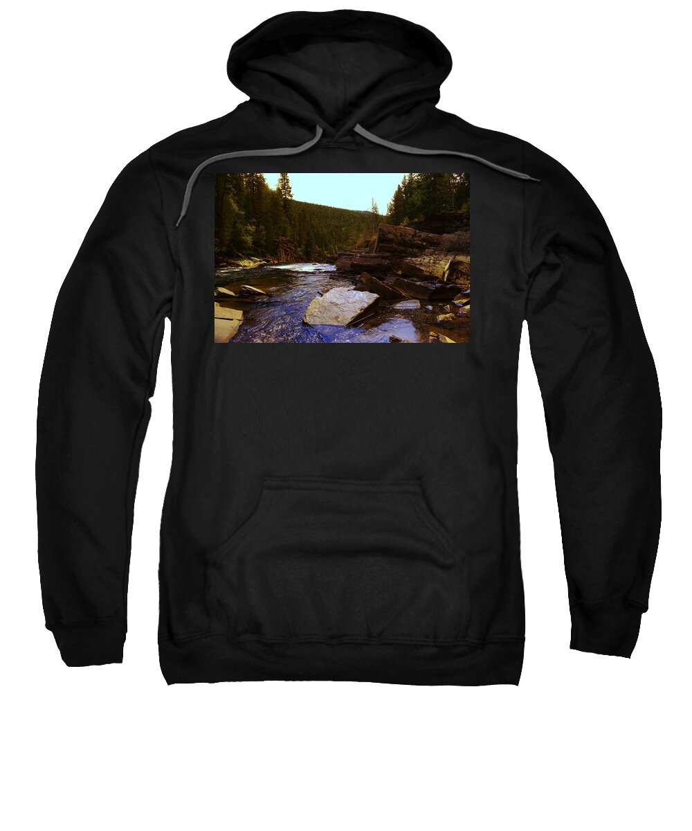 Rivers Sweatshirt featuring the photograph Beautiful Yak River Montana by Jeff Swan