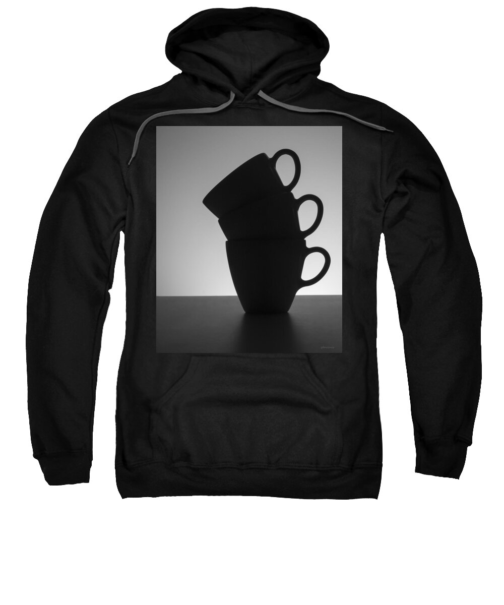 Coffee Sweatshirt featuring the photograph Black Coffee Cups by Steven Milner