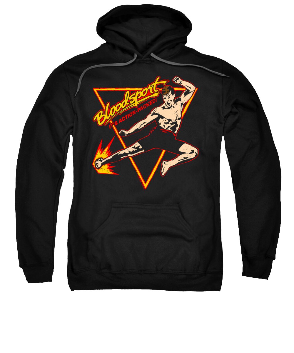  Sweatshirt featuring the digital art Bloodsport - Action Packed by Brand A