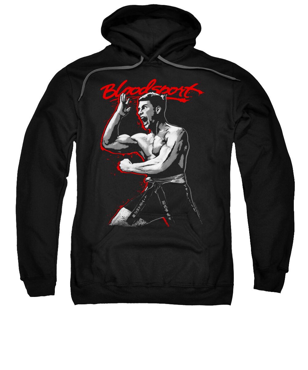 Martial Arts Sweatshirt featuring the digital art Bloodsport - Loud Mouth by Brand A