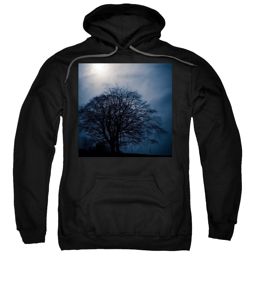 Beautiful Sweatshirt featuring the photograph Blue Light Special by Aleck Cartwright