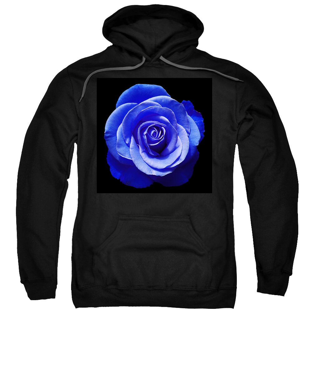 Rose Sweatshirt featuring the photograph Blue Rose by Aimee L Maher ALM GALLERY