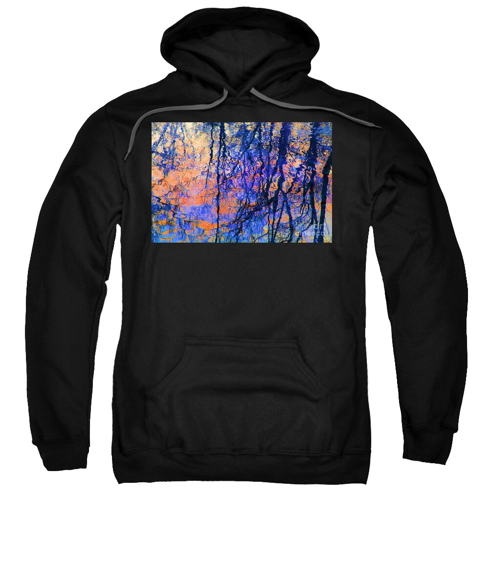 Outdoors Sweatshirt featuring the photograph Bold Tree Reflections by Karen Adams